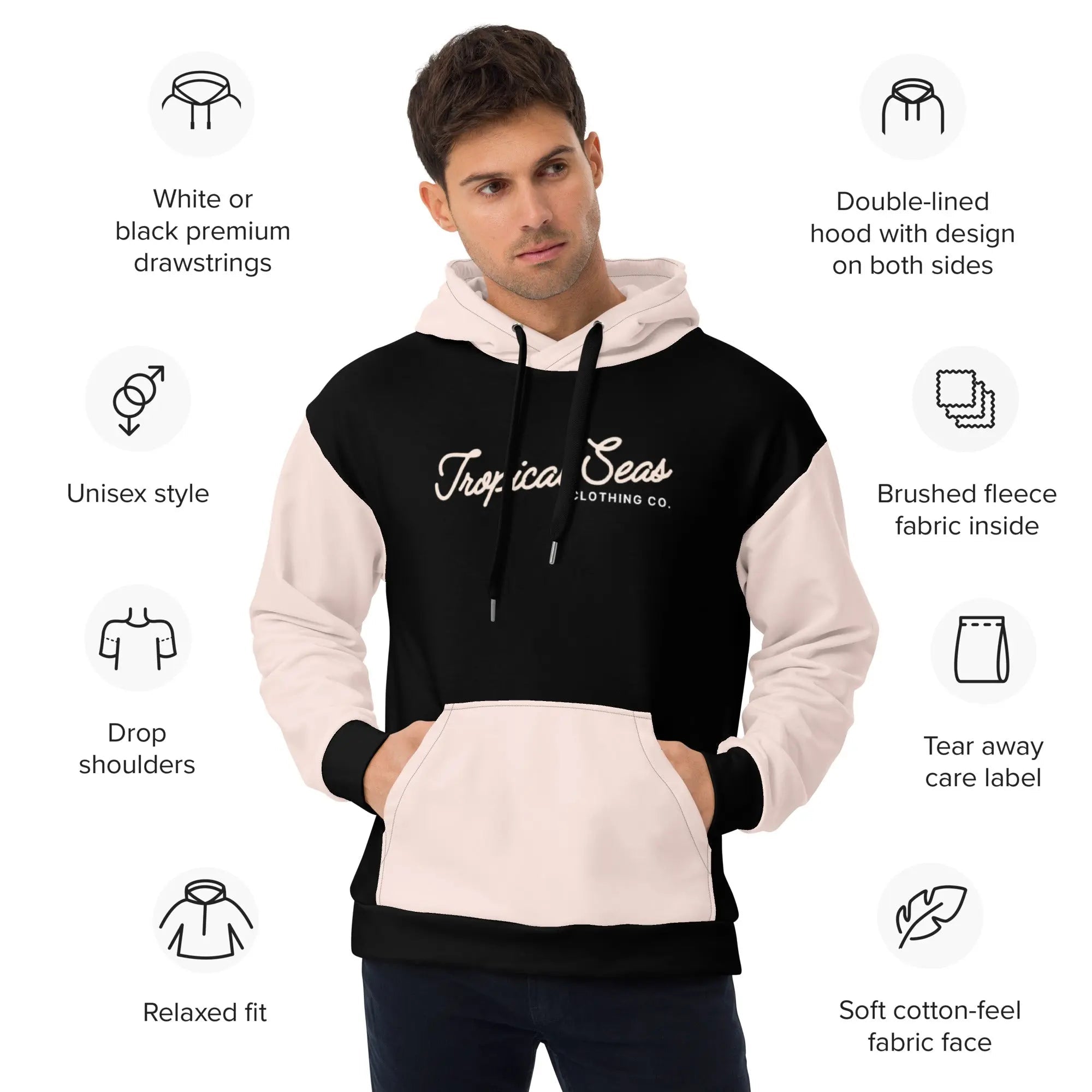 Coral Haze Dual-Tone Hoodie - Blade & Thread