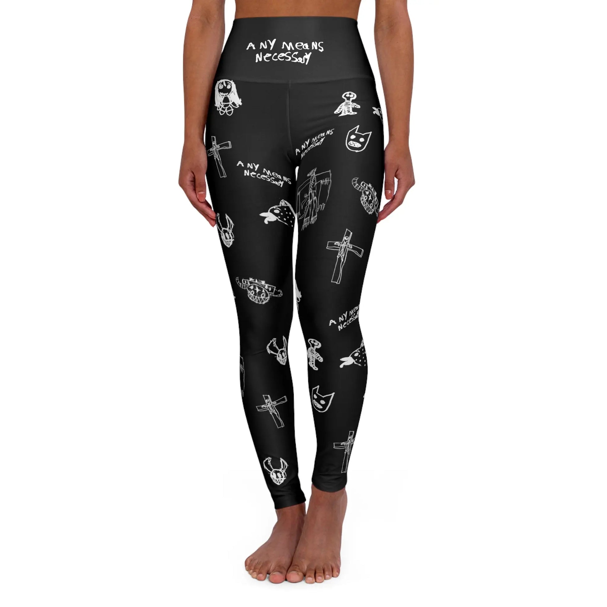 Corrupted Youth High Waisted Leggings Any Means Necessary Clothing