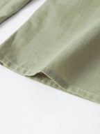 Cotton Linen Lace Up Bow Shirts Women Loose Hollow Out V Neck Long Sleeve Tops nowadaysfashion