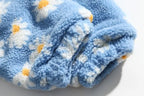 Cotton Padded Thick Parkas Jackets Daisy Print Fleece Warm Full Zip Coats nowadaysfashion