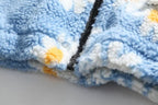 Cotton Padded Thick Parkas Jackets Daisy Print Fleece Warm Full Zip Coats nowadaysfashion
