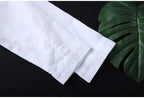 Cotton Shirt Long Sleeve Embroidery Blouse Stand Collar Loose Long Top Office Lady Casual Wear nowadaysfashion
