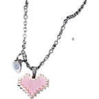 Couple attract bestie necklace love mosaic magnetic pendant nowadaysfashion