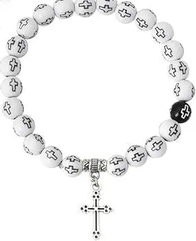 Couple colorful rosary bracelets - Blade & Thread