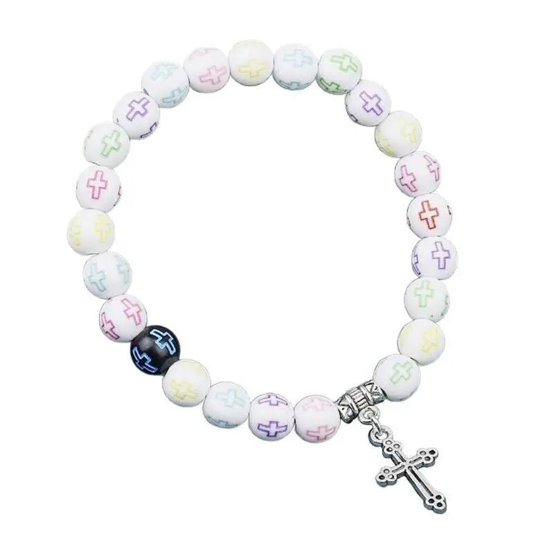 Couple colorful rosary bracelets - Blade & Thread