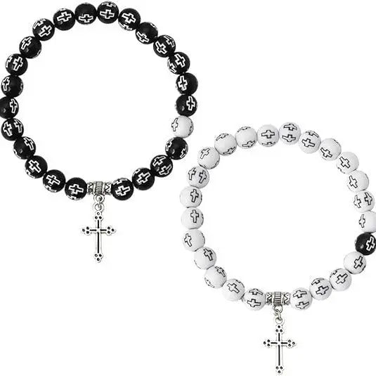 Couple colorful rosary bracelets - Blade & Thread