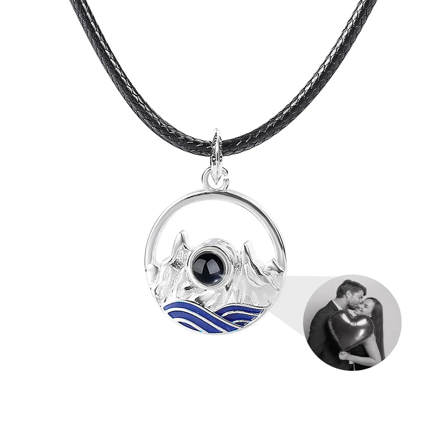 Couples who can customize photos Projection Necklace Pendant Jewelry For Lover Girlfriend - Blade & Thread
