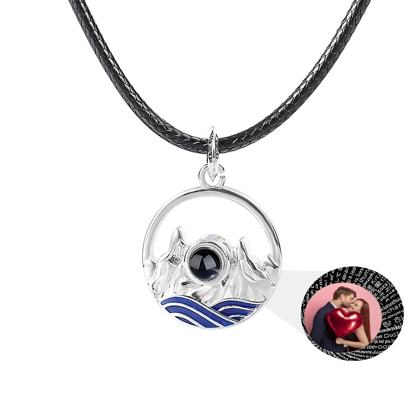Couples who can customize photos Projection Necklace Pendant Jewelry For Lover Girlfriend - Blade & Thread