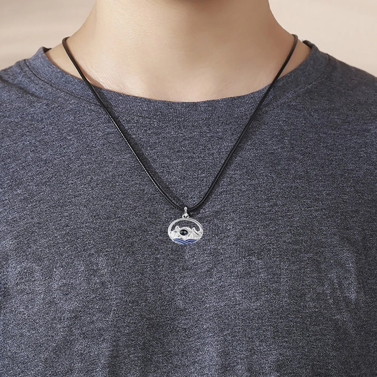 Couples who can customize photos Projection Necklace Pendant Jewelry For Lover Girlfriend - Blade & Thread