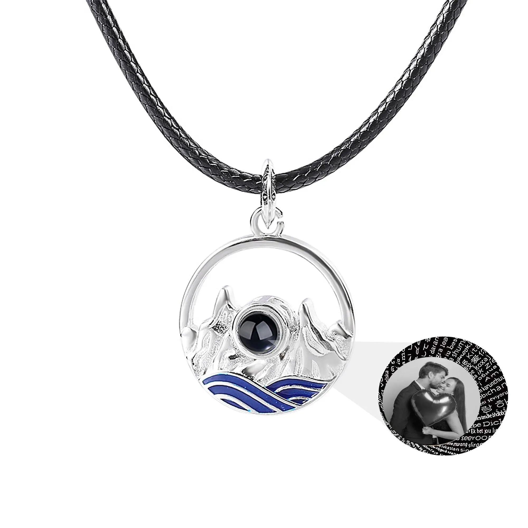 Couples who can customize photos Projection Necklace  Pendant Jewelry For Lover Girlfriend nowadaysfashion