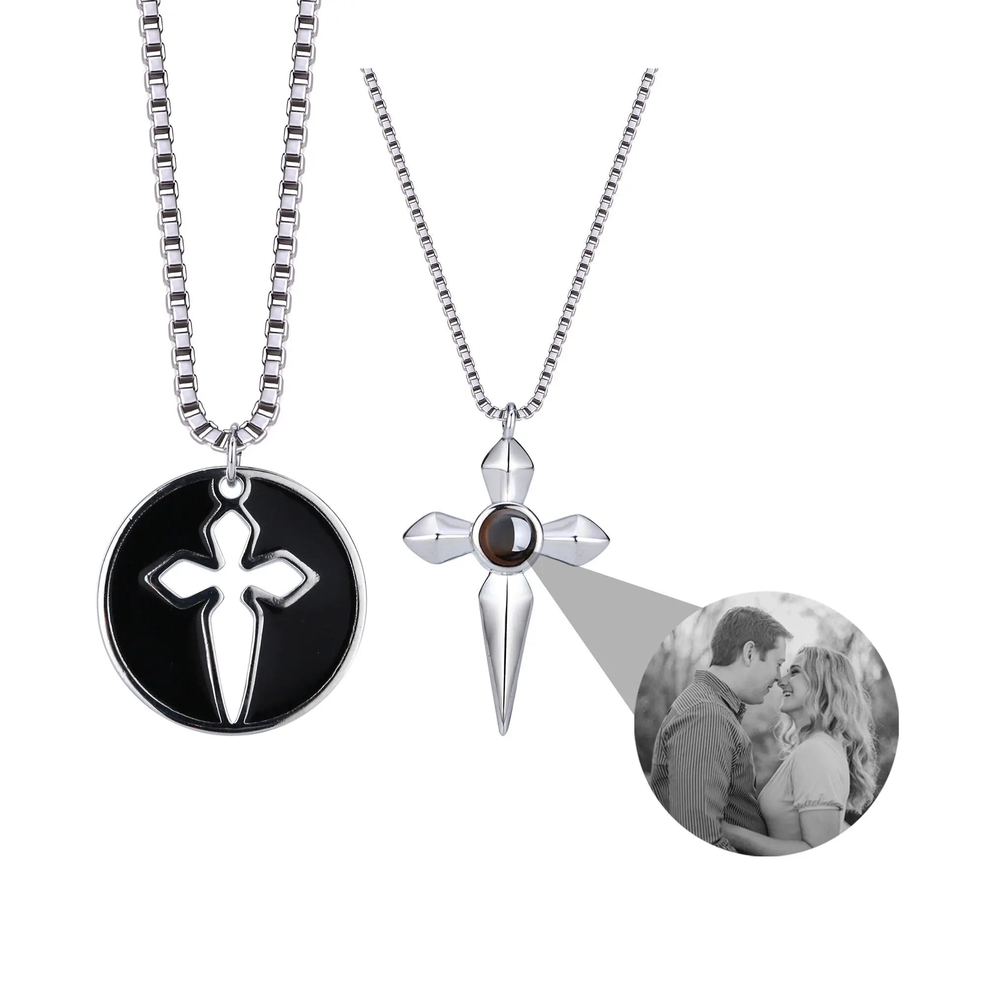 Couples who can customize photosProjection Necklace Pendant Jewelry nowadaysfashion