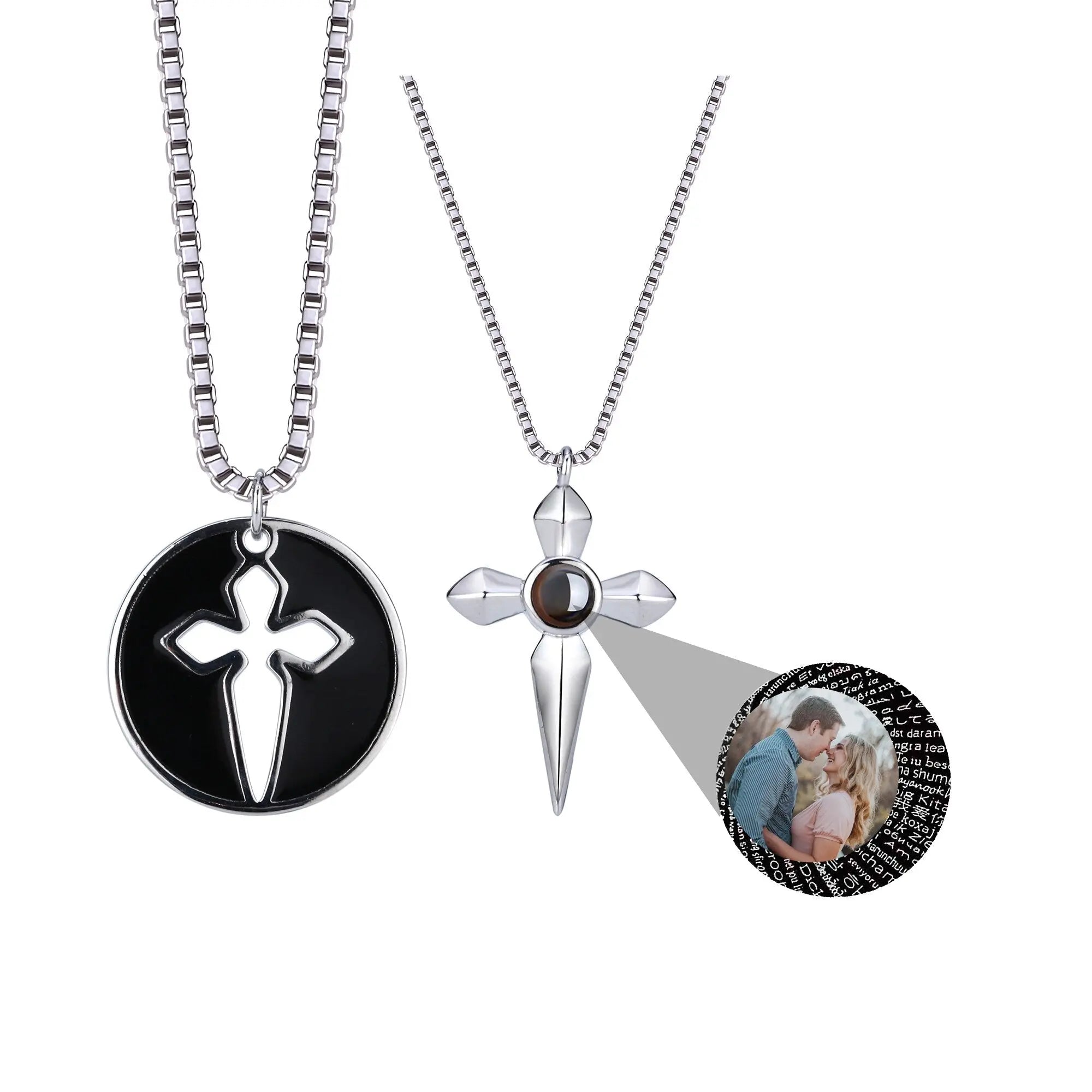Couples who can customize photosProjection Necklace Pendant Jewelry nowadaysfashion