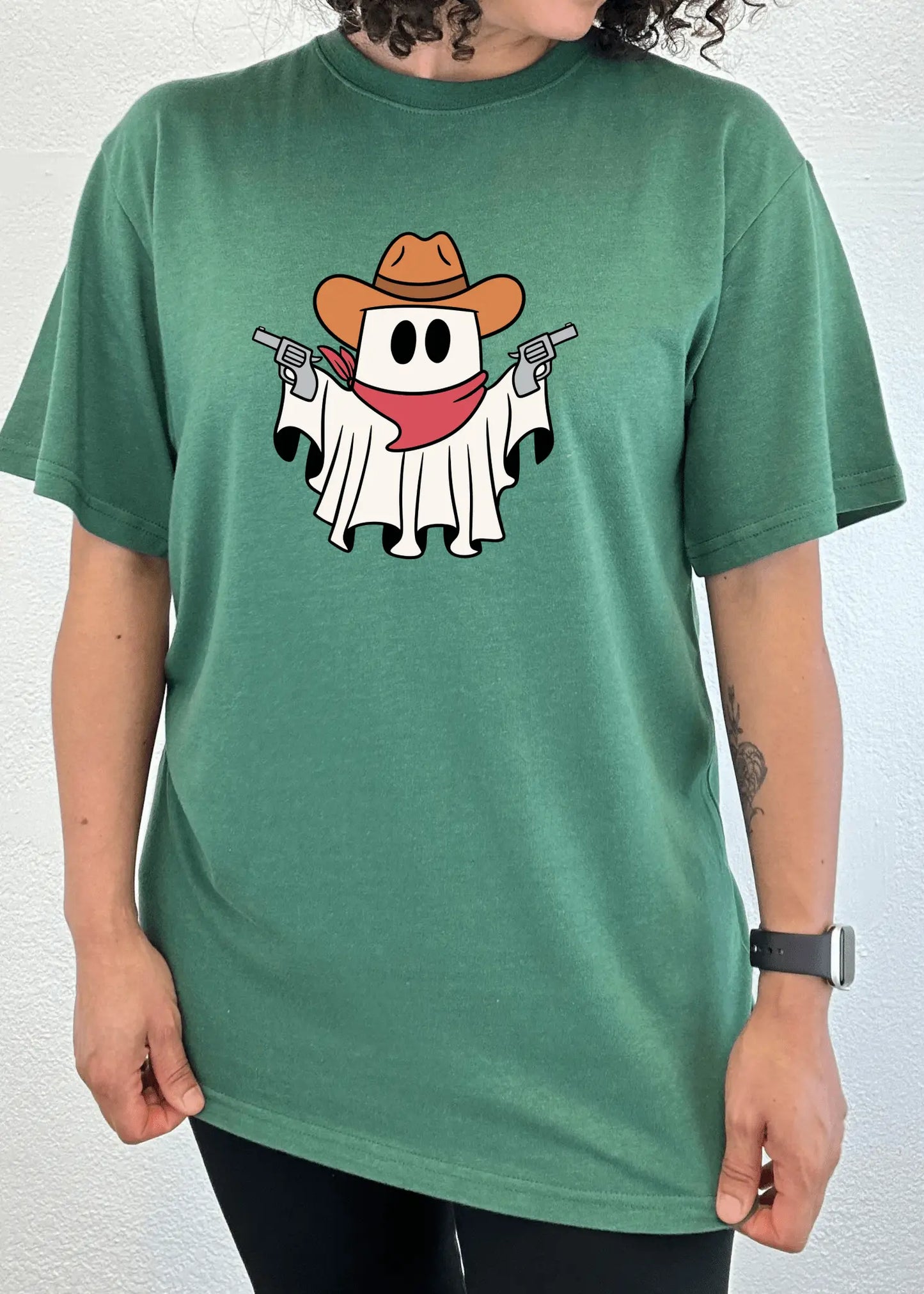 Cowboy Ghost Unisex Bamboo Viscose/Organic Cotton Short Sleeve Graphic T-Shirt - Blade & Thread