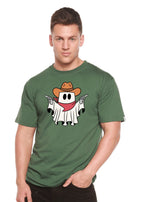 Cowboy Ghost Unisex Bamboo Viscose/Organic Cotton Short Sleeve Graphic T-Shirt Spun Bamboo