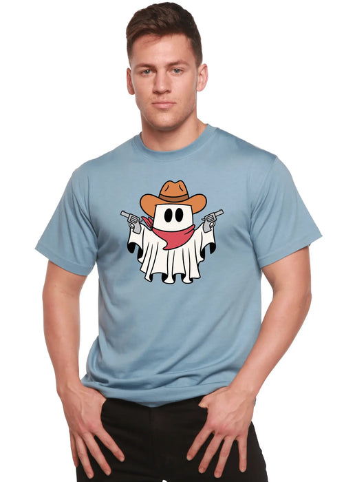 Cowboy Ghost Unisex Bamboo Viscose/Organic Cotton Short Sleeve Graphic T-Shirt Spun Bamboo