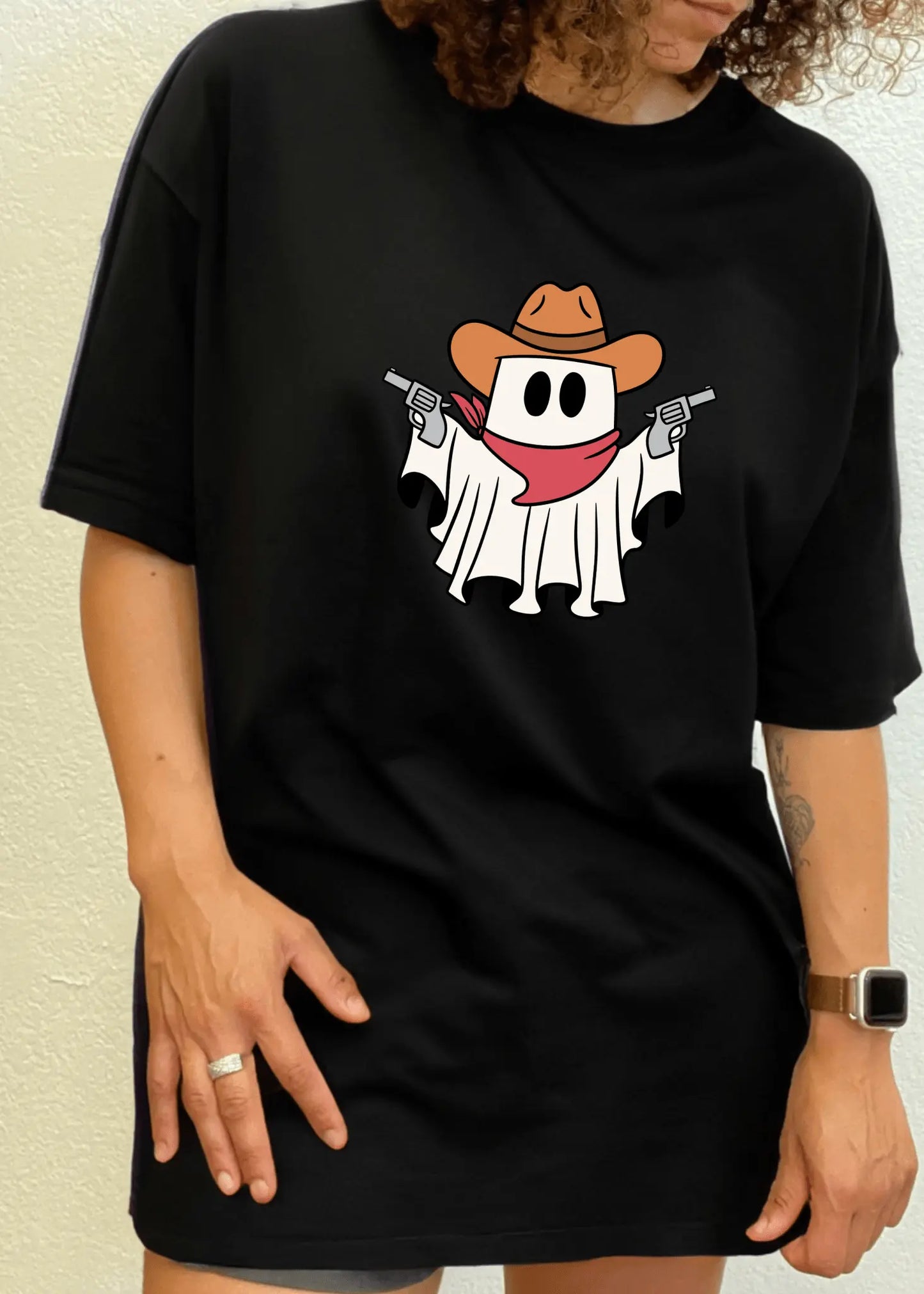 Cowboy Ghost Unisex Bamboo Viscose/Organic Cotton Short Sleeve Graphic T-Shirt - Blade & Thread