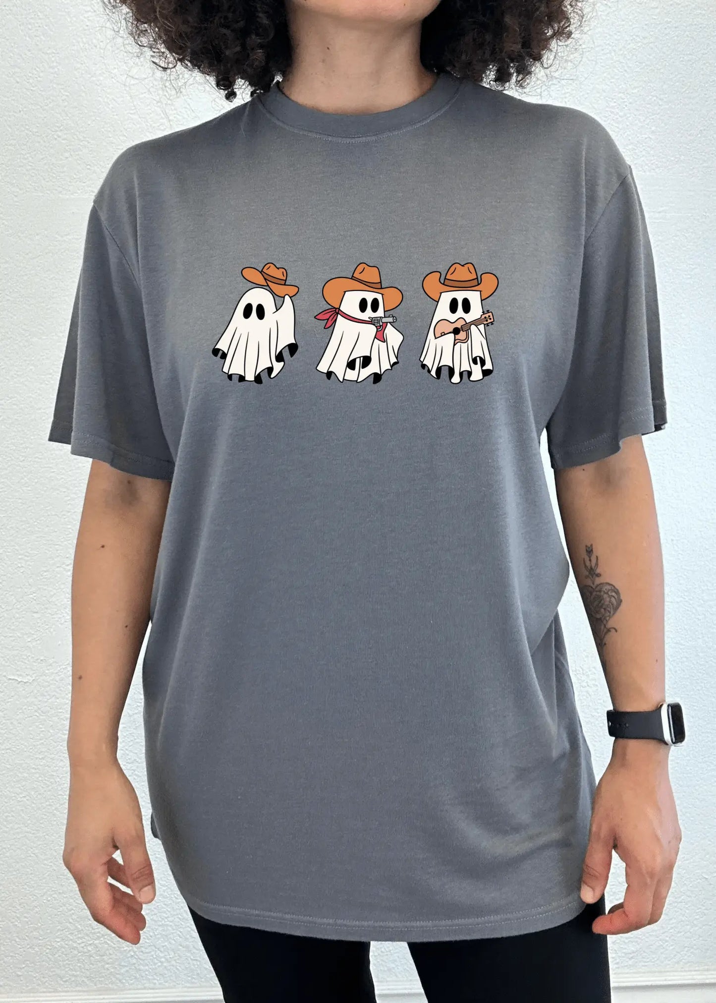 Cowboy Ghosts Unisex Bamboo Viscose/Organic Cotton Short Sleeve Graphic T-Shirt - Blade & Thread