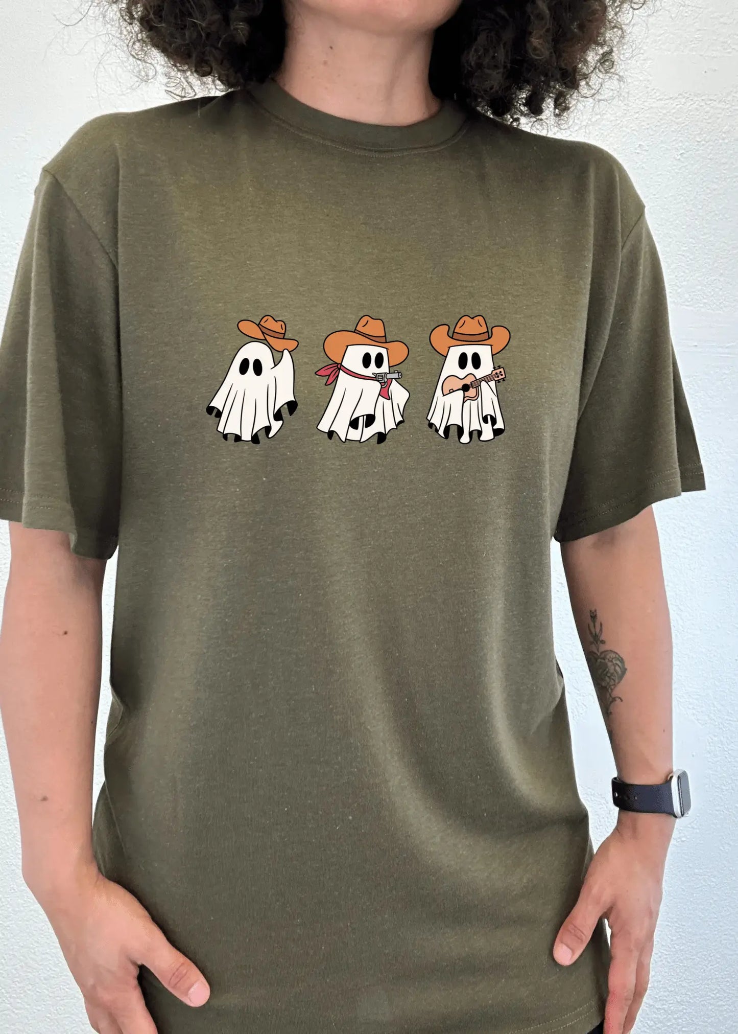 Cowboy Ghosts Unisex Bamboo Viscose/Organic Cotton Short Sleeve Graphic T-Shirt - Blade & Thread