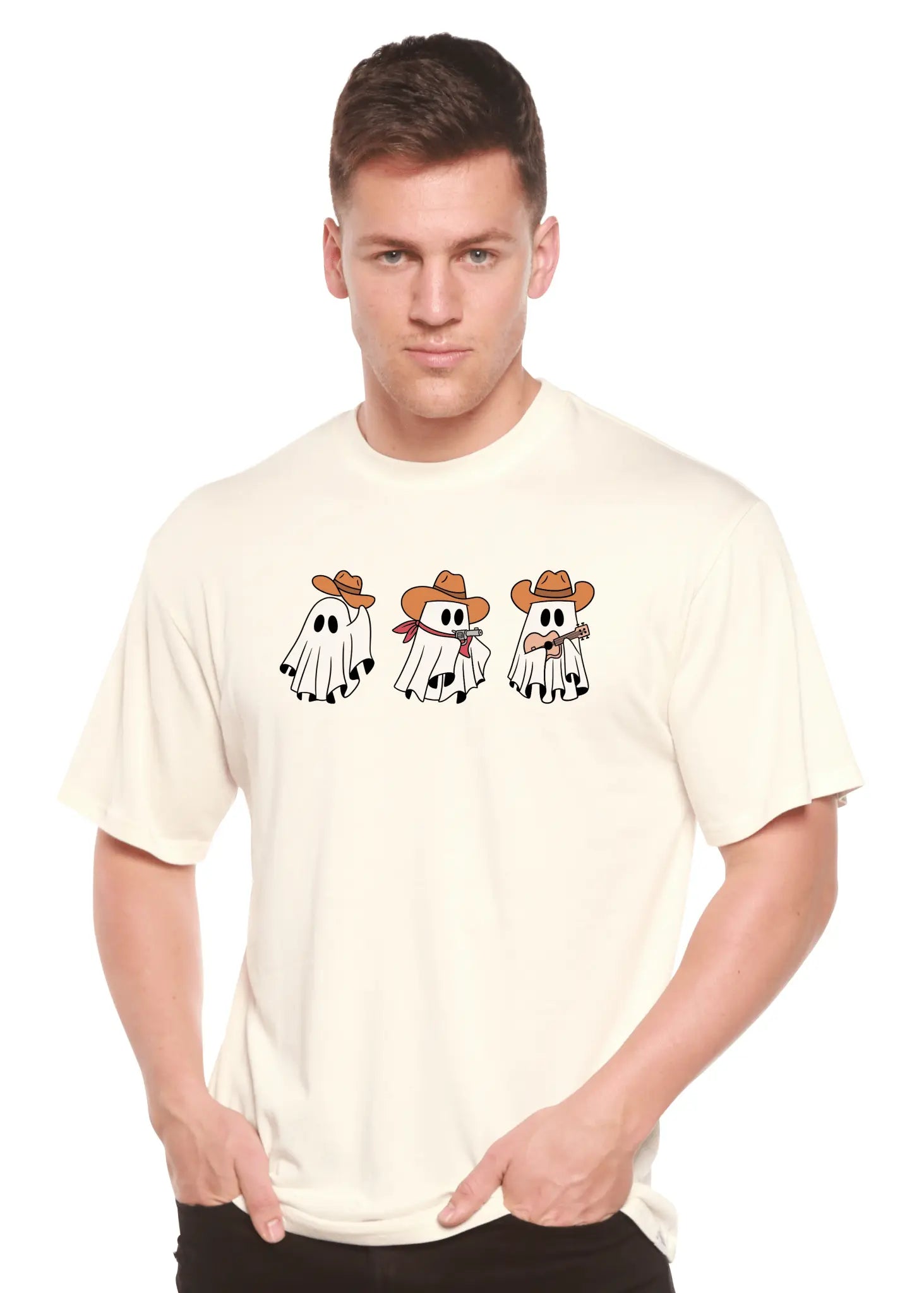 Cowboy Ghosts Unisex Bamboo Viscose/Organic Cotton Short Sleeve Graphic T-Shirt - Blade & Thread