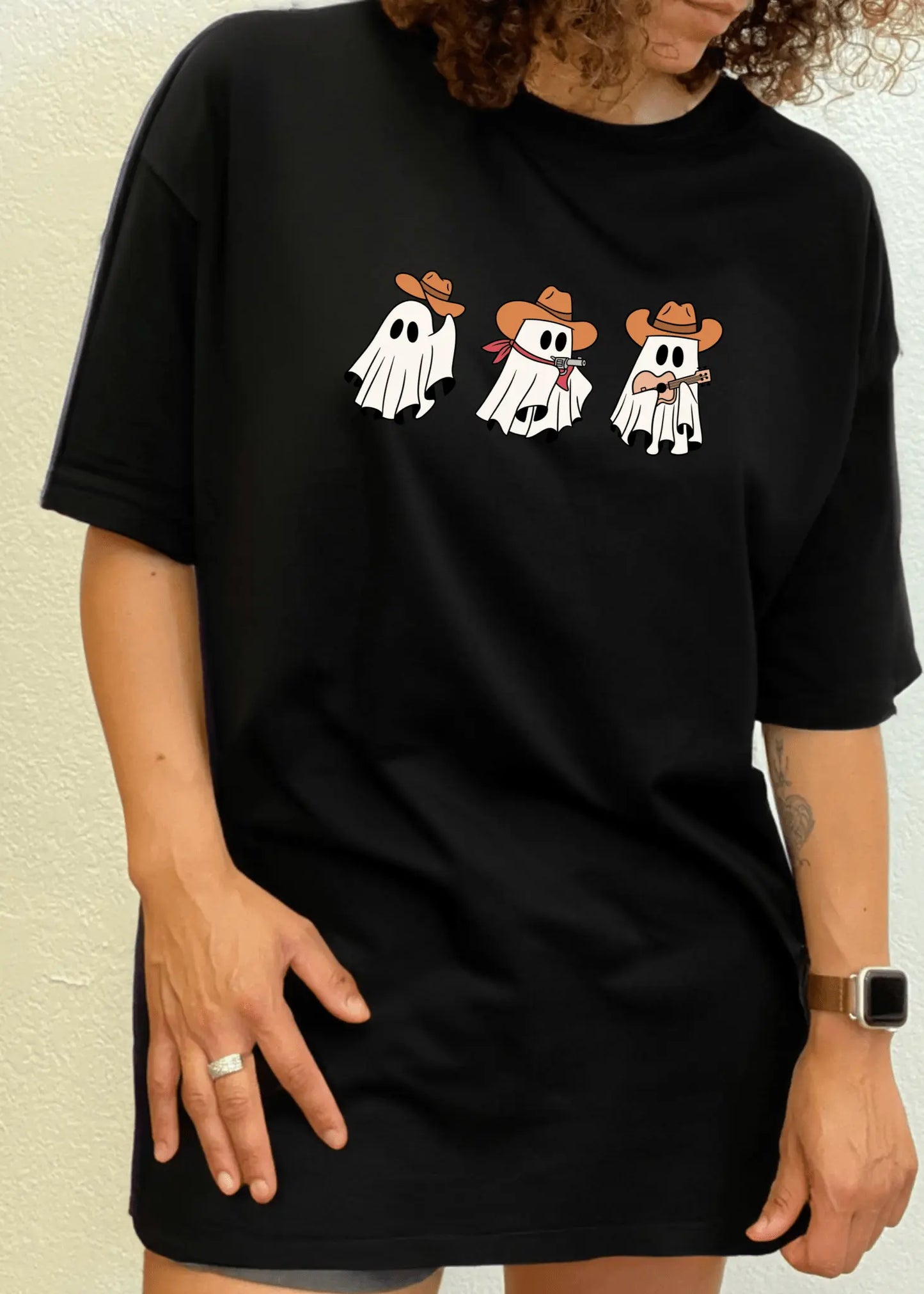 Cowboy Ghosts Unisex Bamboo Viscose/Organic Cotton Short Sleeve Graphic T-Shirt - Blade & Thread