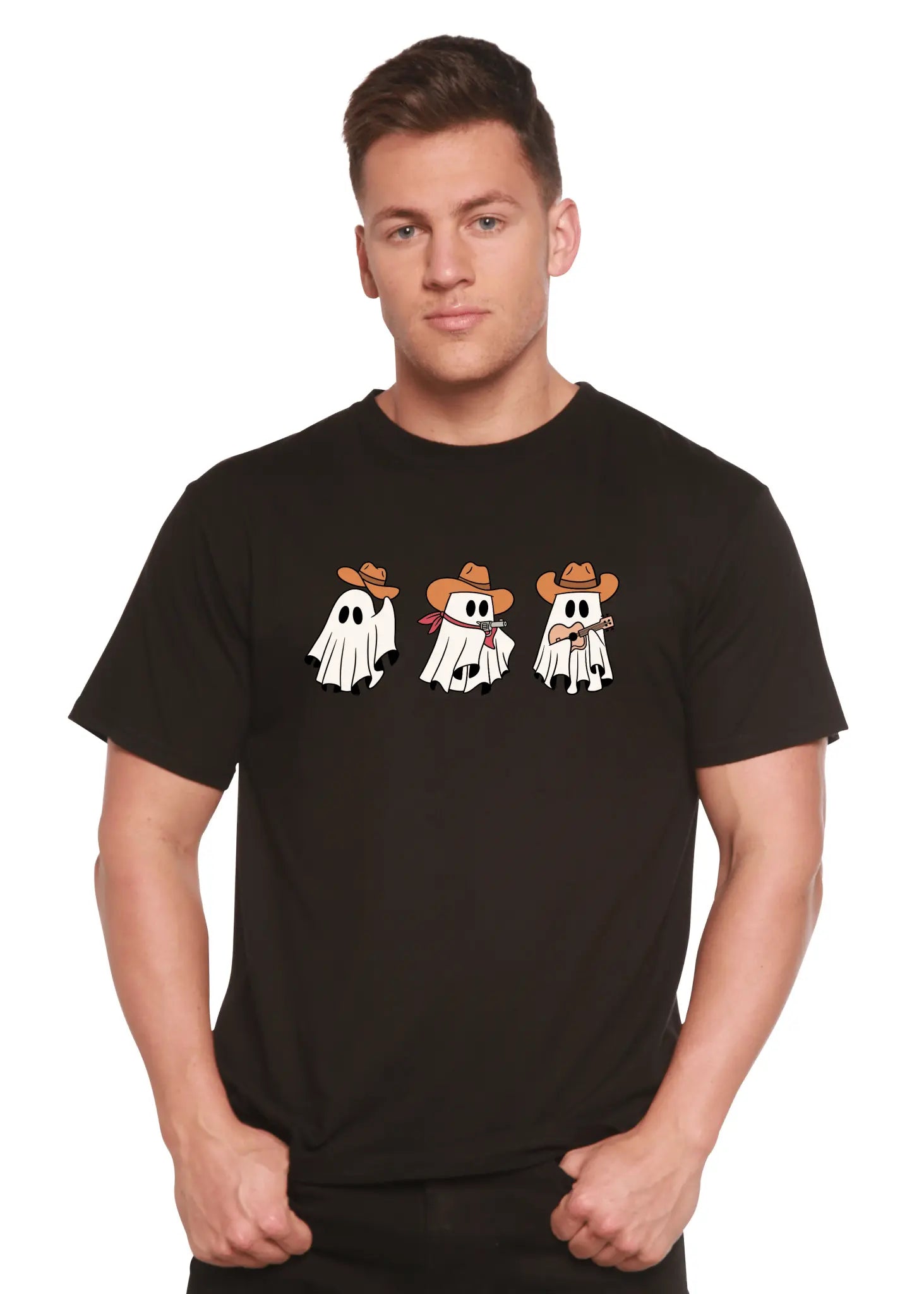 Cowboy Ghosts Unisex Bamboo Viscose/Organic Cotton Short Sleeve Graphic T-Shirt - Blade & Thread
