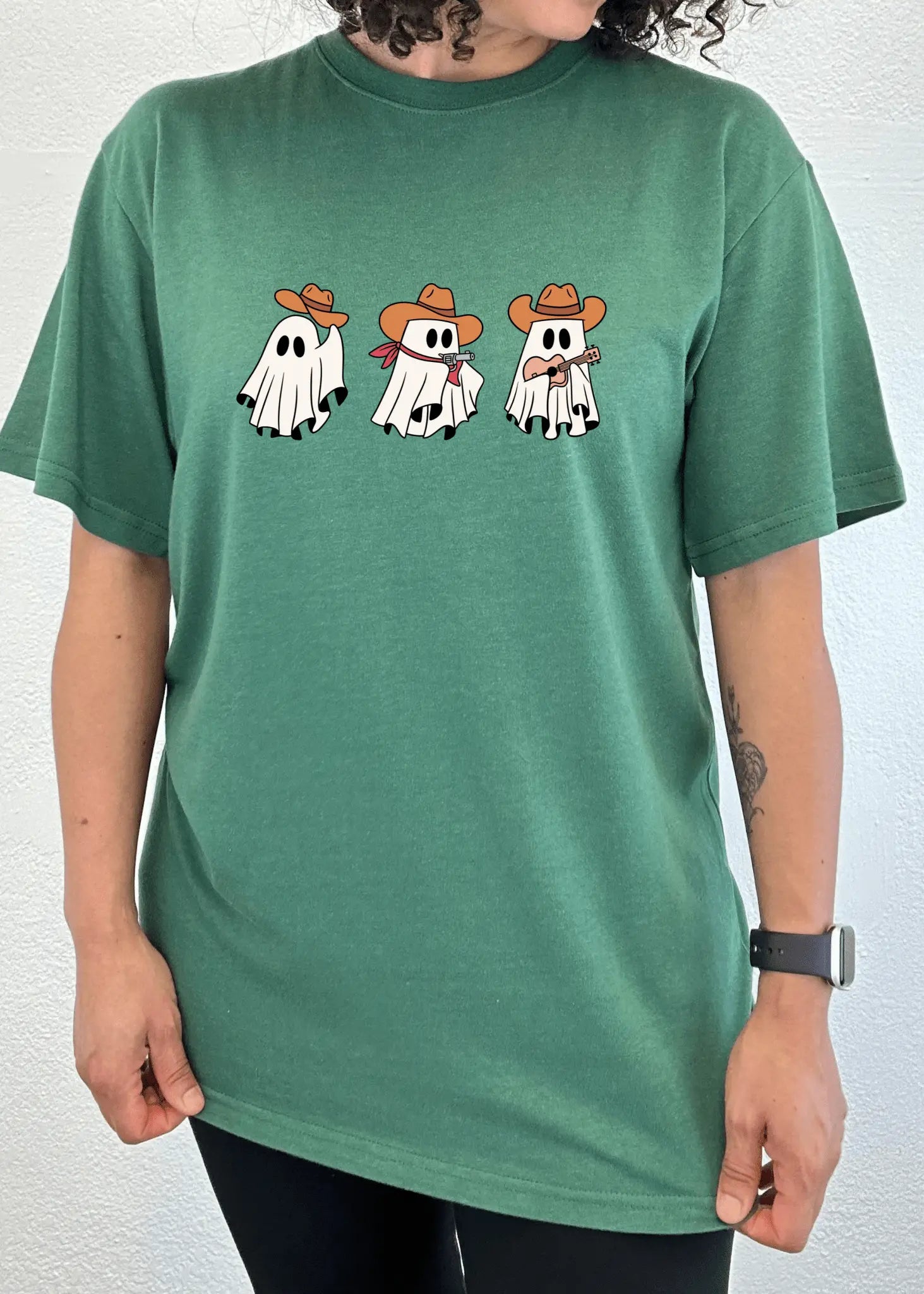 Cowboy Ghosts Unisex Bamboo Viscose/Organic Cotton Short Sleeve Graphic T-Shirt - Blade & Thread