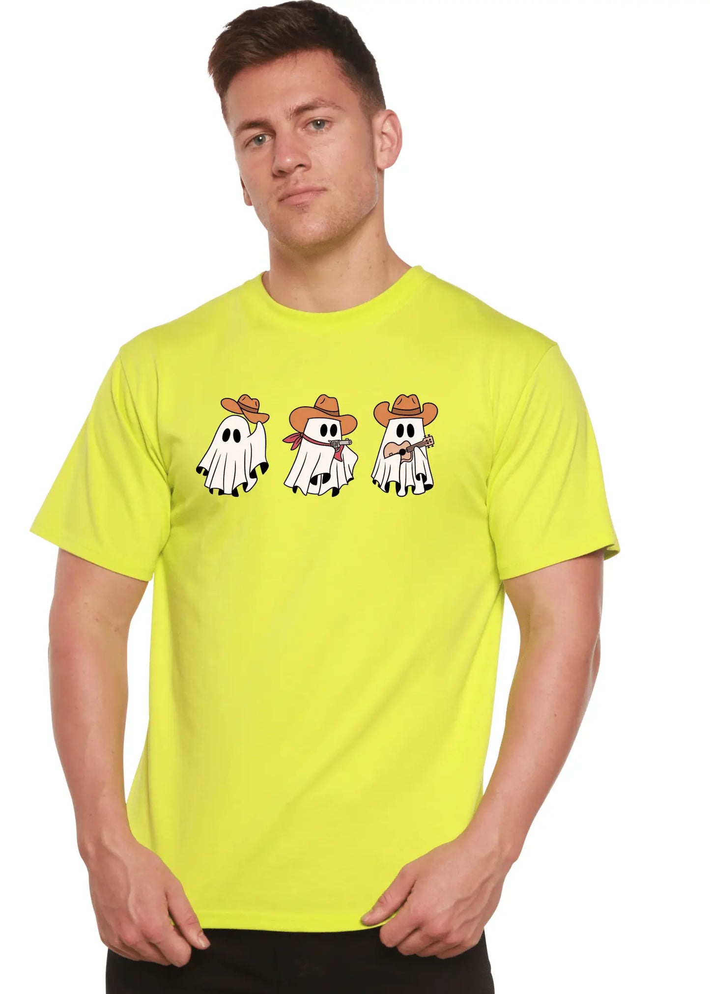Cowboy Ghosts Unisex Bamboo Viscose/Organic Cotton Short Sleeve Graphic T-Shirt - Blade & Thread