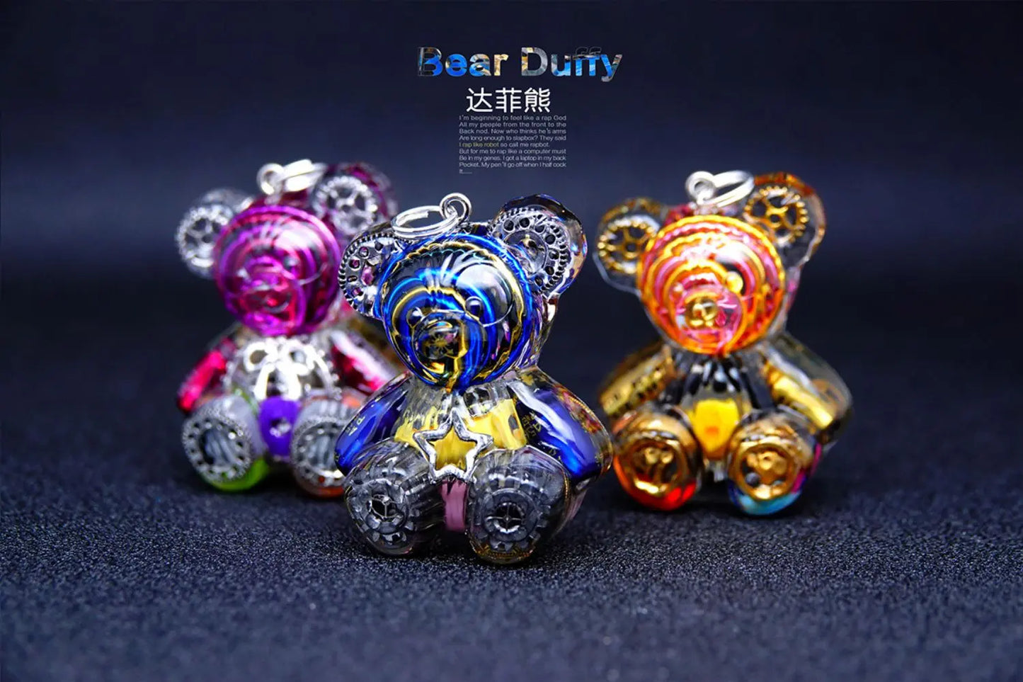 Creative Cyberpunk Duffy Bear Couple Necklace Sweatshirt Pendant - Blade & Thread