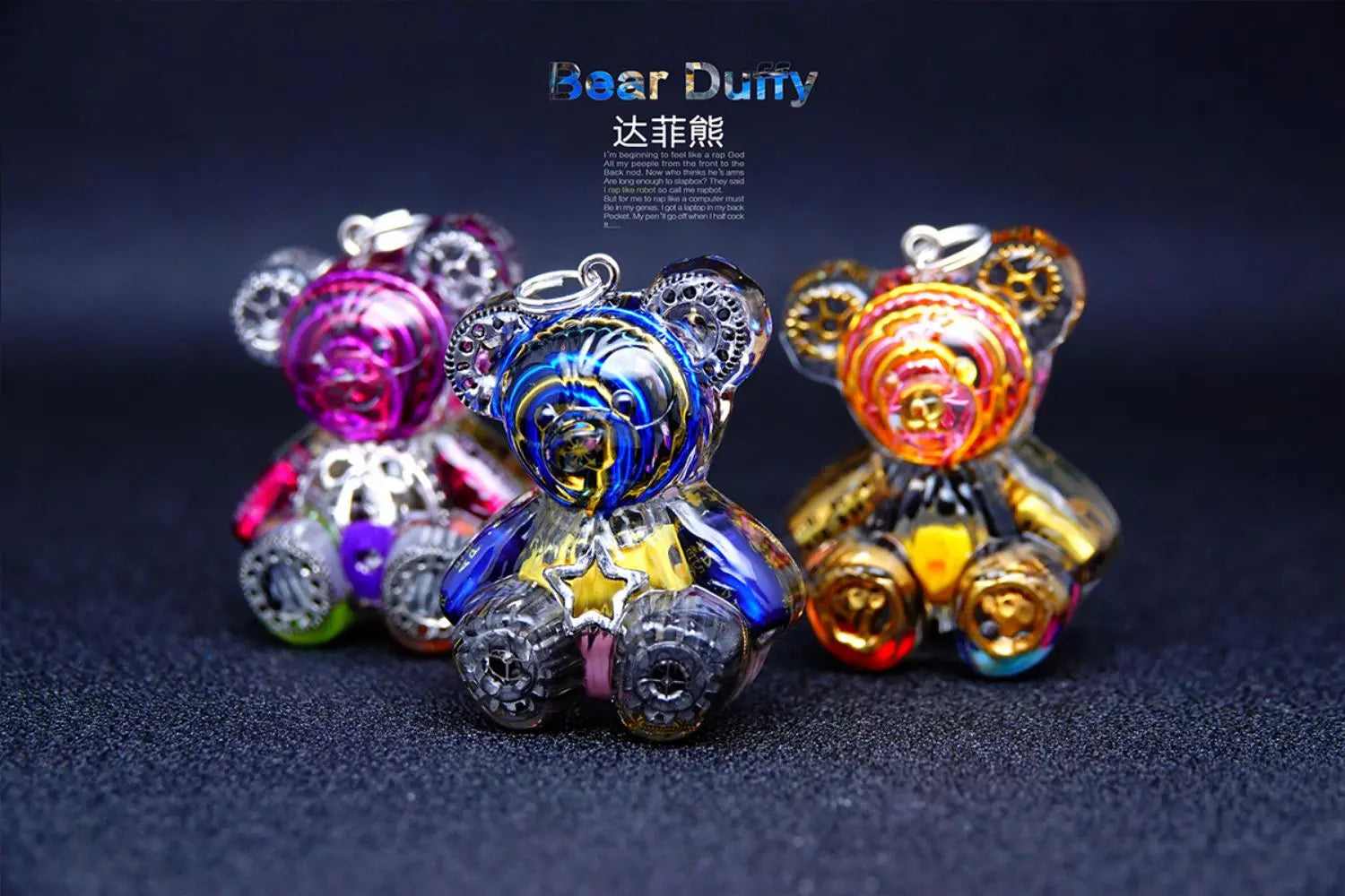 Creative Cyberpunk Duffy Bear Couple Necklace Sweatshirt Pendant nowadaysfashion