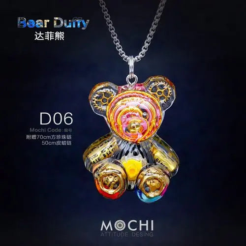 Creative Cyberpunk Duffy Bear Couple Necklace Sweatshirt Pendant - Blade & Thread