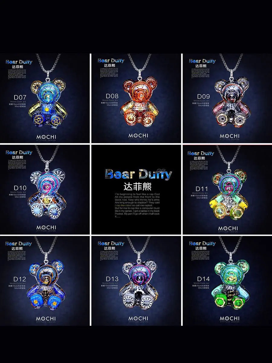 Creative Cyberpunk Duffy Bear Couple Necklace Sweatshirt Pendant - Blade & Thread