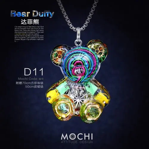 Creative Cyberpunk Duffy Bear Couple Necklace Sweatshirt Pendant nowadaysfashion