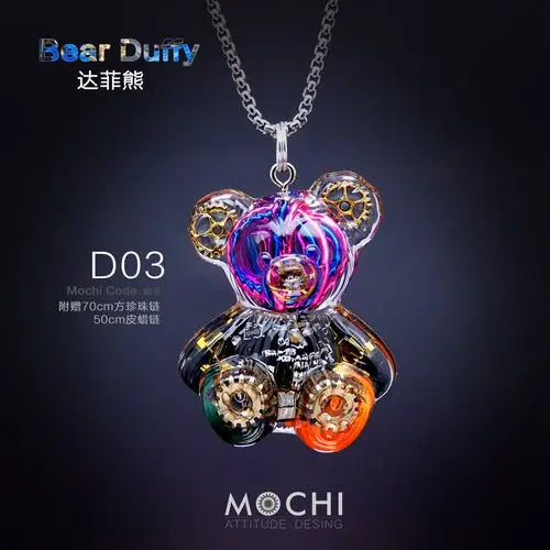 Creative Cyberpunk Duffy Bear Couple Necklace Sweatshirt Pendant - Blade & Thread