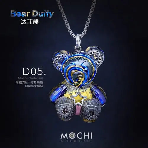 Creative Cyberpunk Duffy Bear Couple Necklace Sweatshirt Pendant - Blade & Thread