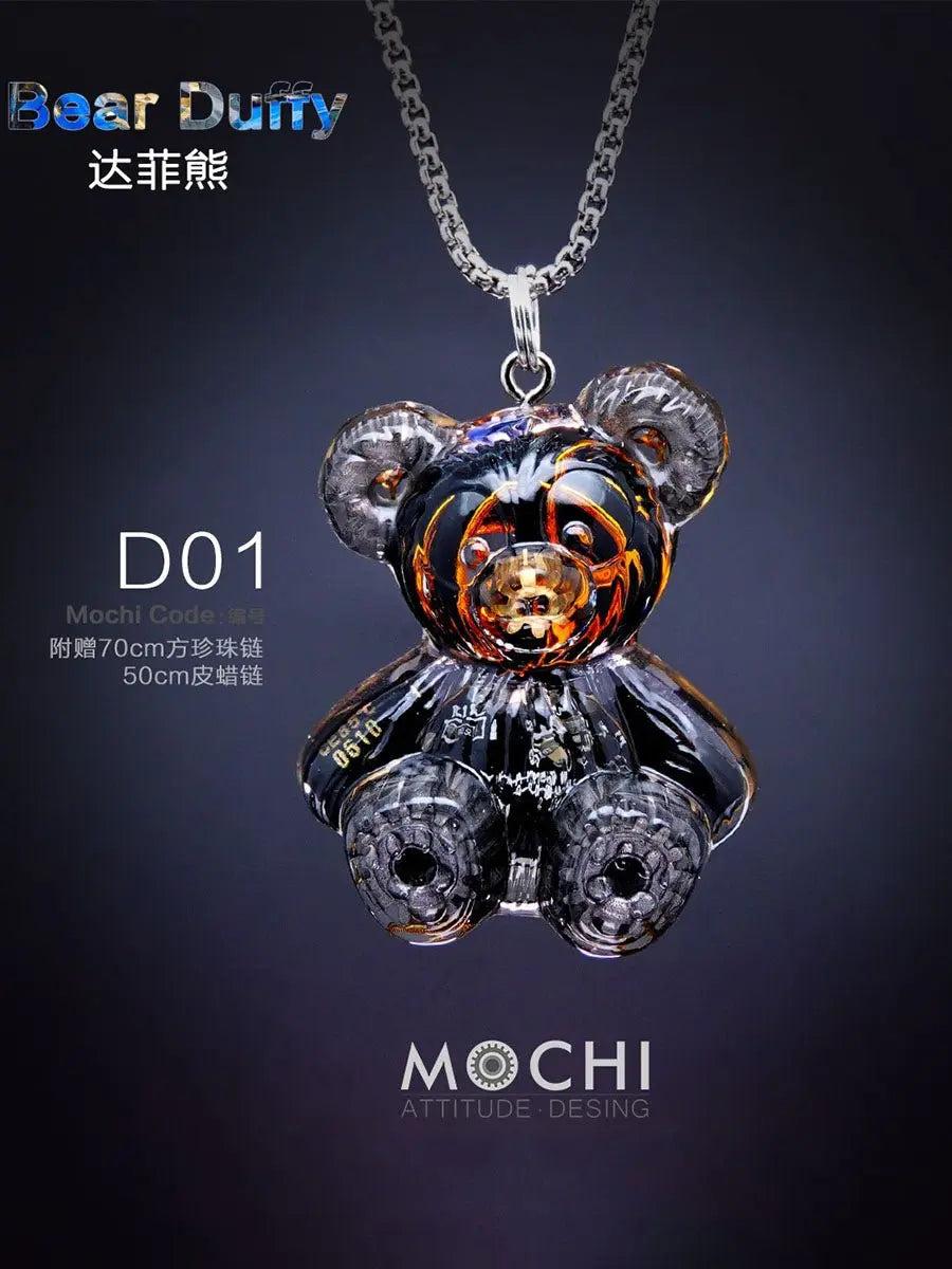 Creative Cyberpunk Duffy Bear Couple Necklace Sweatshirt Pendant - Blade & Thread