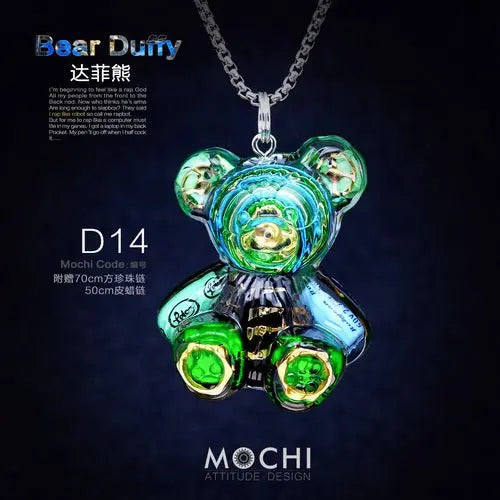 Creative Cyberpunk Duffy Bear Couple Necklace Sweatshirt Pendant - Blade & Thread