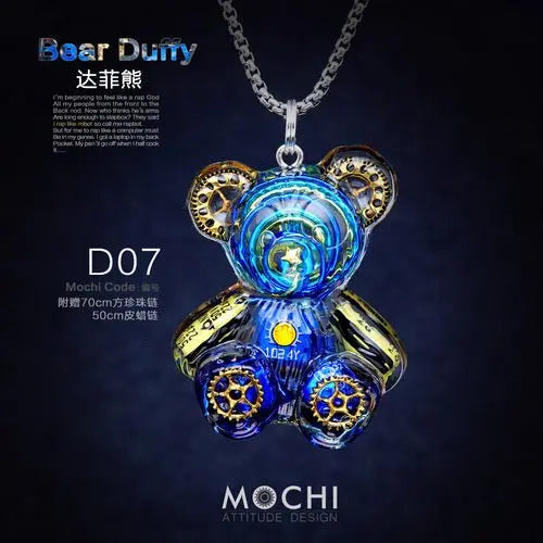 Creative Cyberpunk Duffy Bear Couple Necklace Sweatshirt Pendant nowadaysfashion