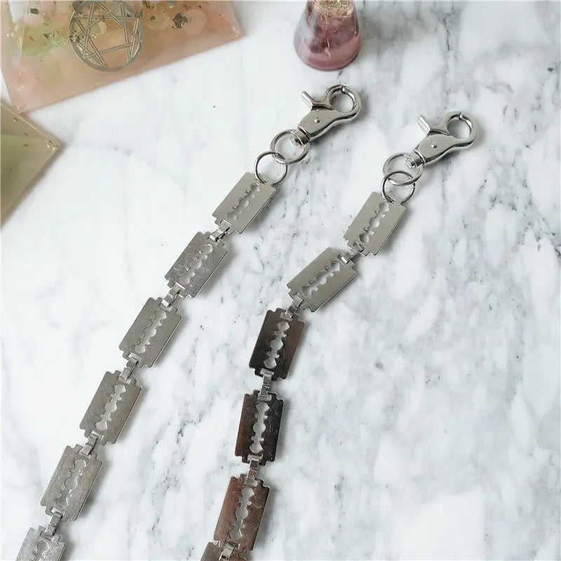 Creative handmade large blade pants chain nowadaysfashion