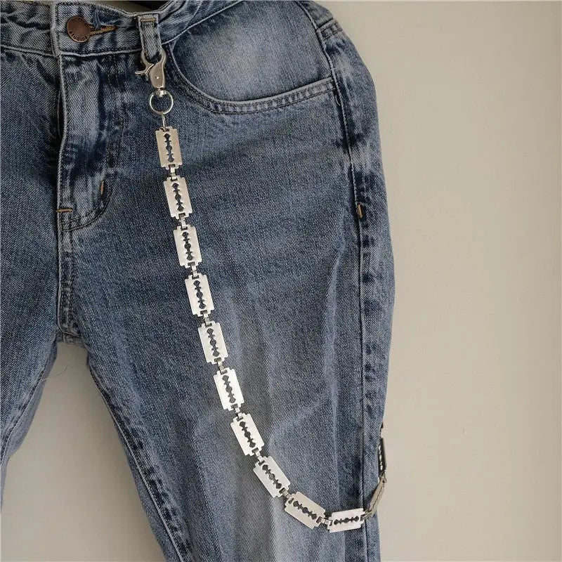 Creative handmade large blade pants chain nowadaysfashion