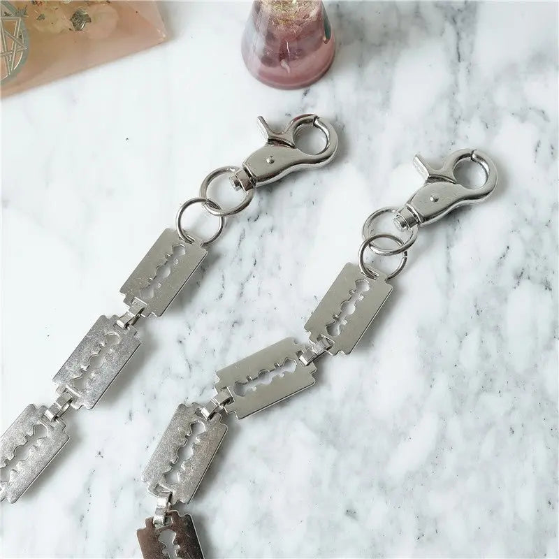 Creative handmade large blade pants chain nowadaysfashion