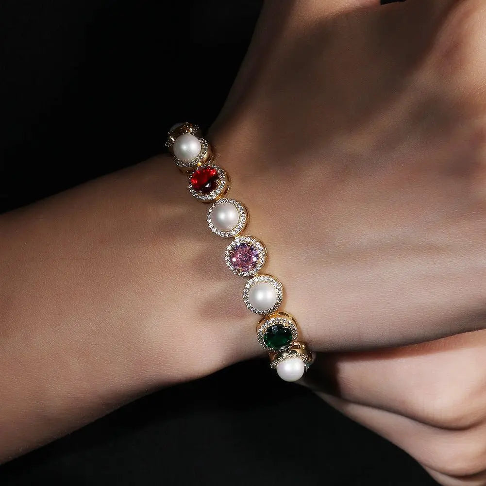 Creative multicolored pearl necklace - Blade & Thread