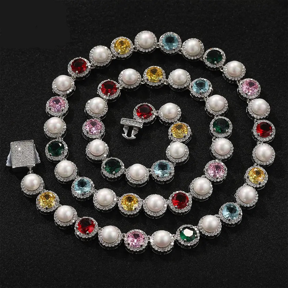 Creative multicolored pearl necklace - Blade & Thread