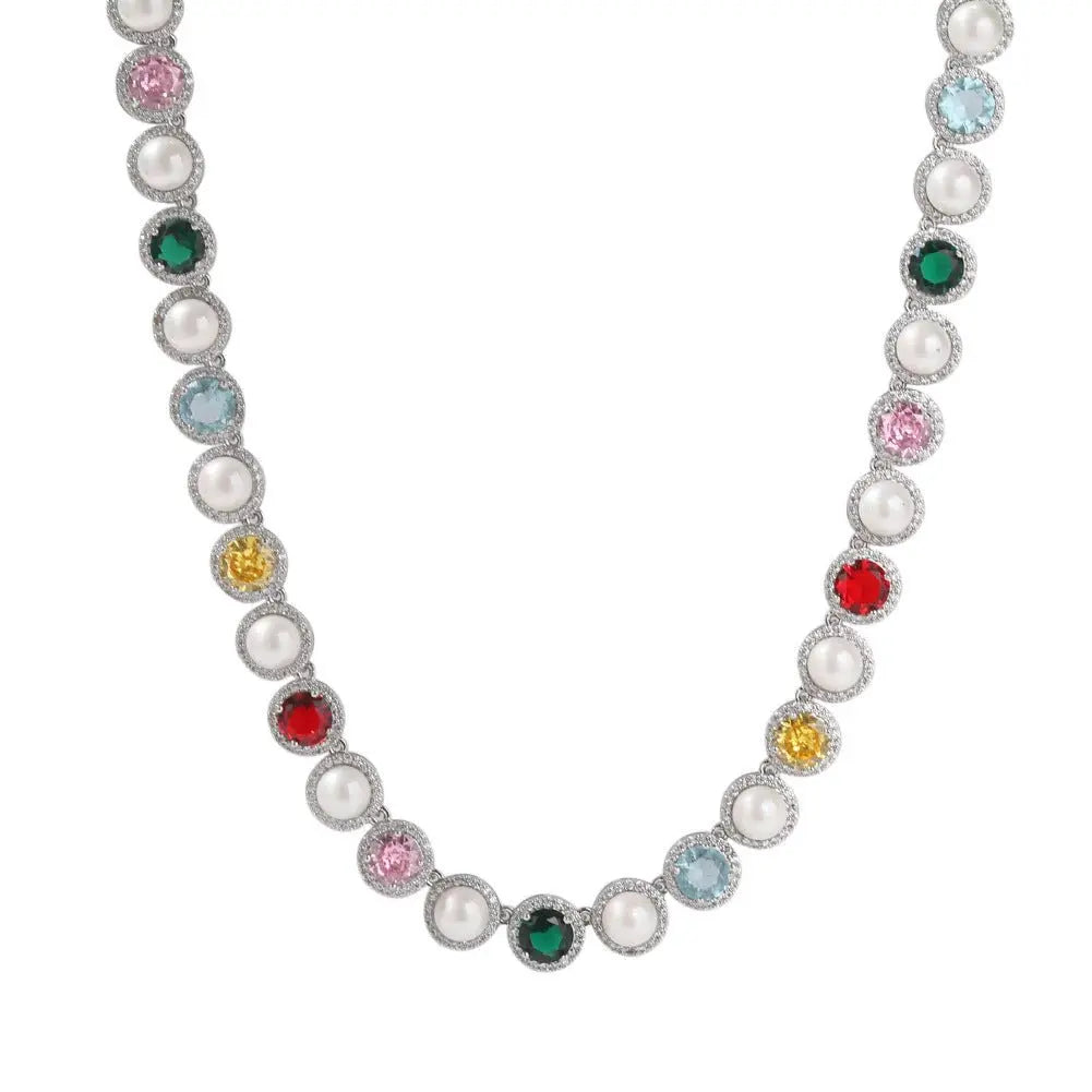 Creative multicolored pearl necklace - Blade & Thread