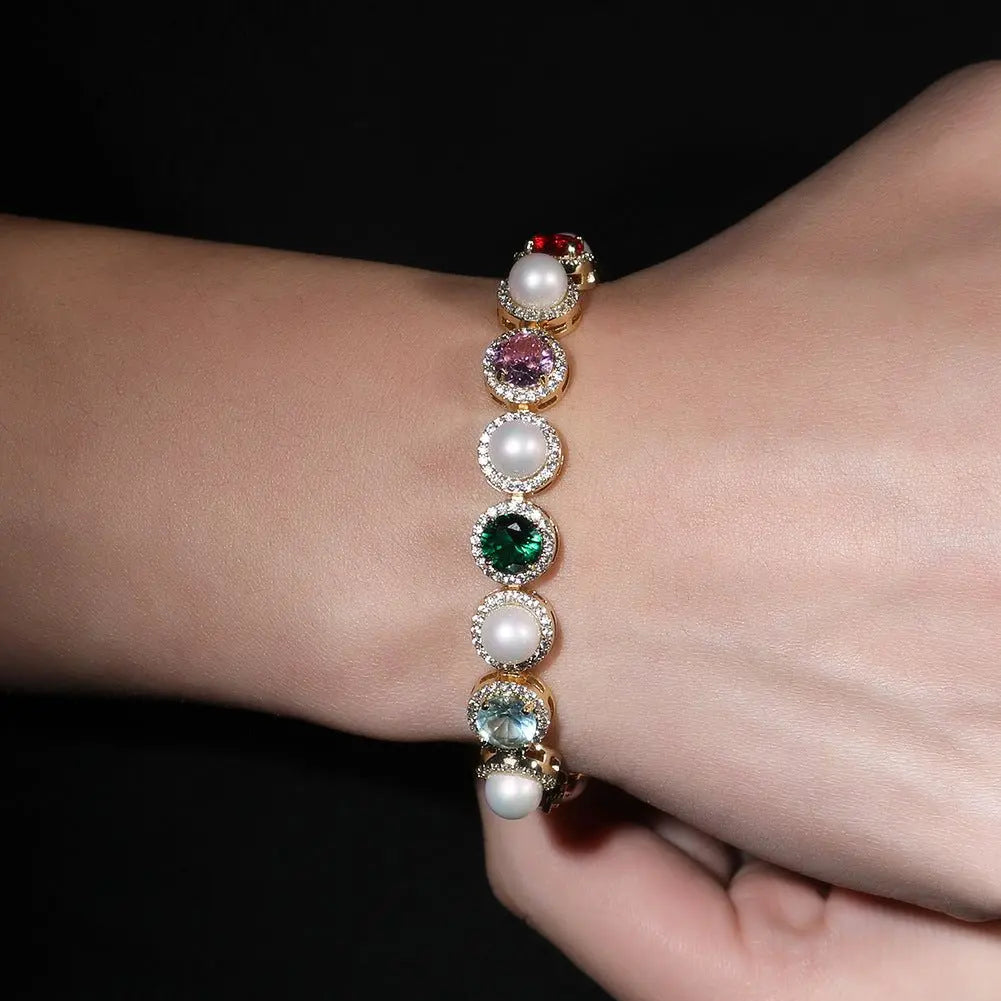 Creative multicolored pearl necklace - Blade & Thread
