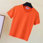 Crop Top T-Shirt Female Solid Cotton O-Neck Short Sleeve T-shirts for Women High Waist Slim T-Shirt nowadaysfashion