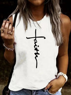 cross faith  Print Large Sleeveless Loose Tank Top T-shirt nowadaysfashion