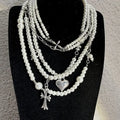 Cross heart star pearl necklace nowadaysfashion
