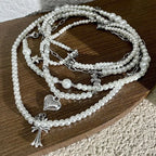 Cross heart star pearl necklace nowadaysfashion