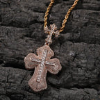 Cross hip-hop necklace for men and women trendy copper inlaid zircon necklace nowadaysfashion