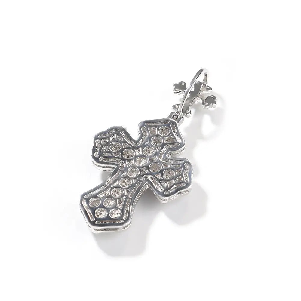Cross hip-hop necklace for men and women trendy copper inlaid zircon necklace - Blade & Thread